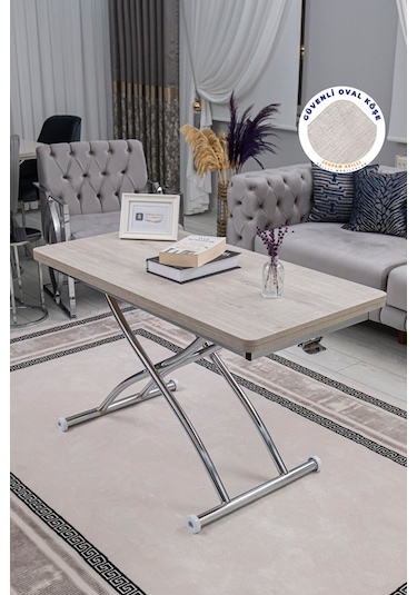 Juppo Üst Tabla Mdf Lizbon Oval Köşe Alt Krom Dışa K