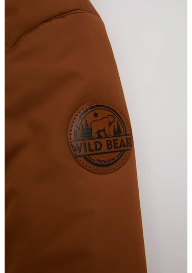 Defacto Erkek Bebek Su İtici Ribana Kollu Kapüşonlu Pelüş Astar Mont A2211A524WNBN230 Kahve