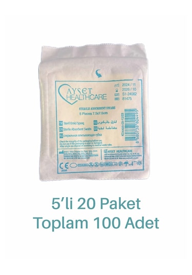 Emici Nonwoven Kompres Spanç 7,5cm X 7,5cm 500 Adet