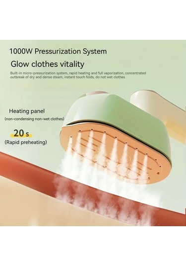 Topshop1 Gri Taşınabilir Hızlı Buhar Ütüsü 1000w 40w Seçenekleri 70ml 50ml Su Haznesi Ev Seyahat Kırışıklık Giderici Ölçü Kabı Isıya Dayanıklı Ped