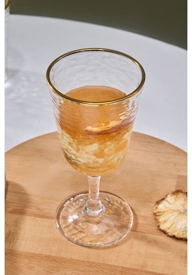 Karaca Akroma Transparent Kadeh 360 Ml Gold