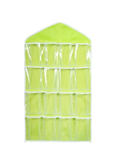 Yeşil Sıcak 16 Cepler Wardrobepockets Temizle Asılı Çanta Çorap Sutyen İç Kırtasiye Raf Askı Depolama Yerden Tasarruf Düzenli Organizatör Yeşil