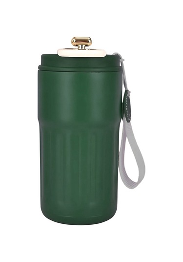 Forzacase Paslanmaz Çelik Termometreli 450 Ml Çay Kahve Termosu - Fc944 Yeşil Yeşil