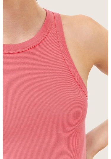 3'lü Paket Fitilli Halter Yaka Örme Atlet beyaz