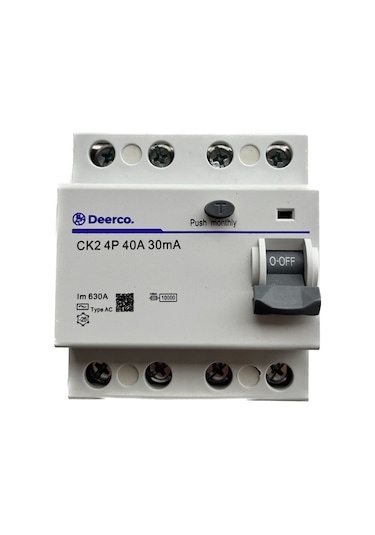 Deerco CK2 4P 40A 30mA Kaçak Akım Koruma Rölesi