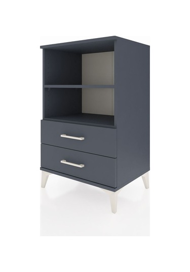 Hyperion Komodin 2 Raflı 2 Çekmeceli 60x44x96 Antrasit-antrasit Antrasit