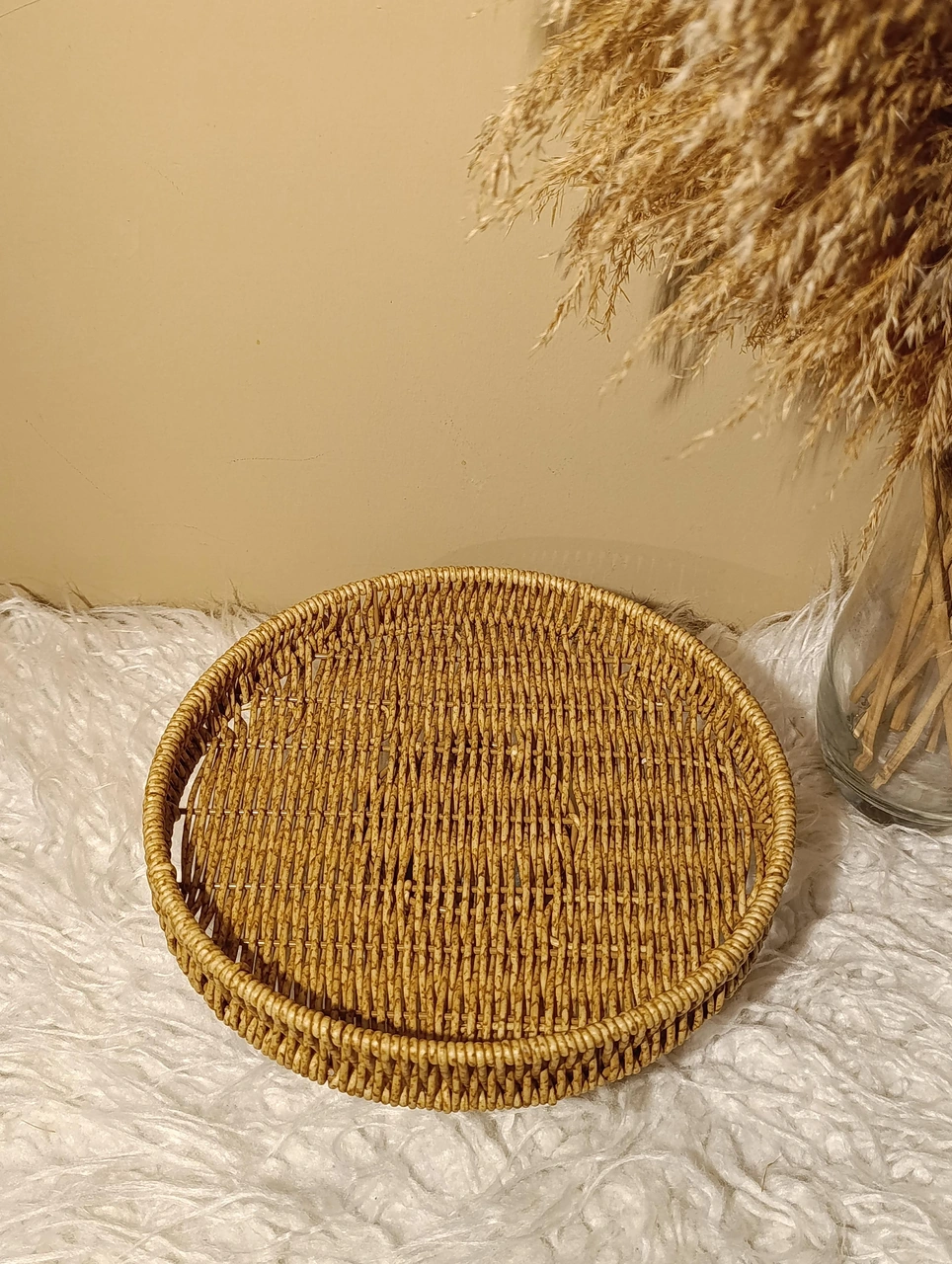 Hasır Rattan Ayaklı Sunumluk Yuvarlak Diğer