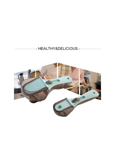 Sones Mutfak Aleti Plastik Ölçü Kaşığı Ayarlanabilir Pişirme Aleti Ölçü Kaşığı