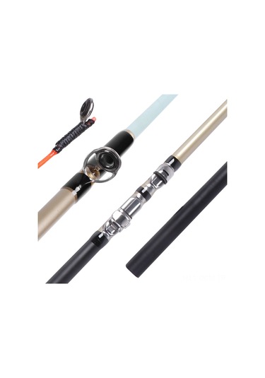 Qingmipy Kahverengi 1.8m Fiberglas Balıkçılık Kamışı - Paslanmaz Çelik Tekerlek Tabanı, Metal Rehber Halka, Uygun Tutuş - Katlanabilir, Dayanıklı