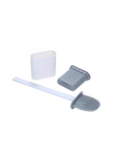 Samdoo Esnek Tpr Fırçalı Silikon Tuvalet Fırçası - Kısa Bıçaklı, Çizik Yapmayan, Kolay Temizlik İçin Pratik Tutuculu