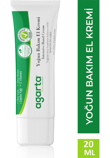 Agarta Doğal Yoğun Bakım El Kremi 20  ML