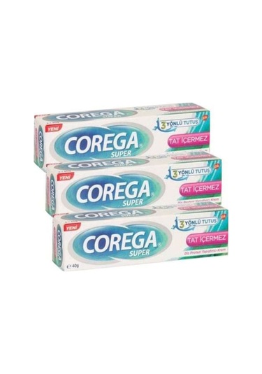 Süper Tat İçermez Diş Protezi Yapıştırıcı Krem 40 Gr X 3 Adet