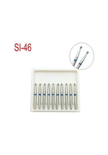 10 Adet/kutu Diş Elmas Burs Matkap Diş Burs Dia-burs Yüksek Hızlı El Aleti Orta Diş Hekimliği Laboratuvarı İçin Sı-46