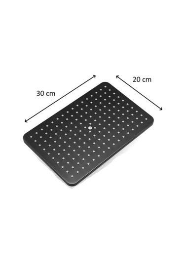 Polisu Kare Tepe Duşu Siyah Siyah