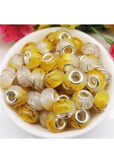 Irisdream 10 Adet Murano Reçine Rondelle Boncuk Bilezik Dıy Takı Yapımıkarpuz Kırmızı Karpuz Kırmızı