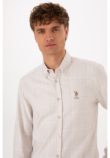 U.s. Polo Assn. Erkek Gömlek Desenli 50316640-vr256 İnci