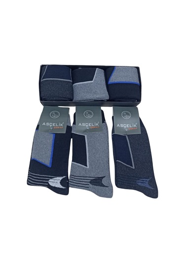 Asçelik 3 Lü Havlu Erkek Çorap Asorti Renk Çok Renkli