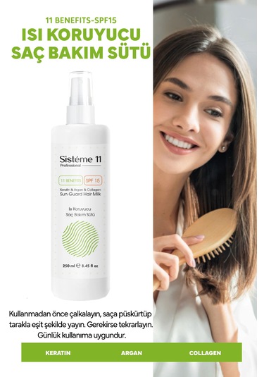Sistéme 11 Sun Guard Isıya Karşı Koruyucu Saç Bakım Süt Spreyi 250 Ml