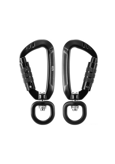 2 Adet Dönme Karabina Klipsi 360 Döner Spinner Karabina Küçük Otomatik Kilitli Karabina 4kn