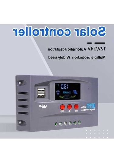 Trendooze 12/24v Otomatik Tanımlama Güneş Şarj Regülatörü, 30-100a, Lcd Ekran, Güçlü Usb, Dayanıklı Güneş Enerjisi Kontrol Cihazı