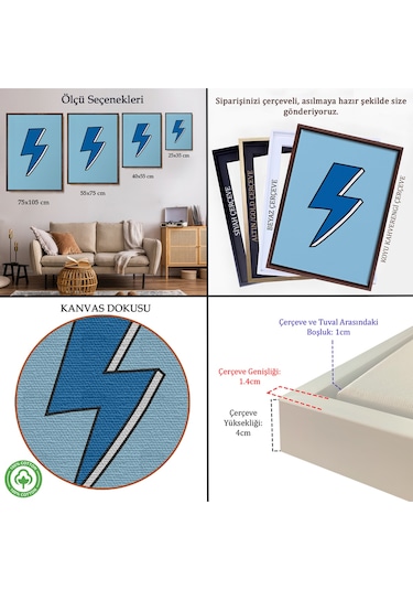 Çerçeveli Elektirik Enerji Simge Tablo-8052