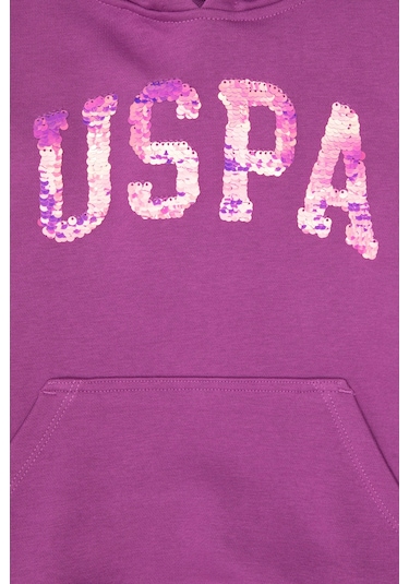 U.s. Polo Assn. Kız Çocuk Menekşe Sweatshirt 50314312-vr037 Menekse