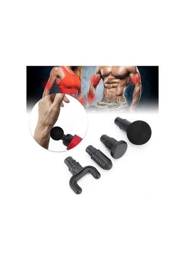 Moveevo 19mm Çaplı 4'lü Eva Fasyalar Silahı Masaj Ucu Seti - Kas Geliştirme Ve Yorgunluk Giderici Değiştirilebilir Uçlar Diğer