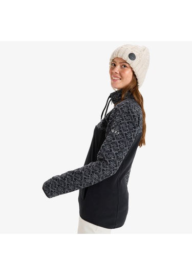 Roxy Sayna Half Zipped Kadın Siyah Polar Üst Erjft04831 Siyah