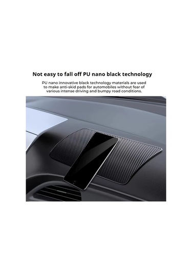 Sunshine011 Kaymaz Silikon Araç Telefon & Tablet Tutucu - Izgara Desenli, Isıya Dayanıklı, Konsol Koruyucu, Siyah