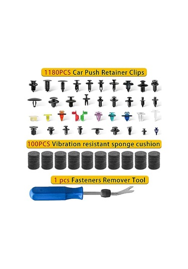 1281 Adet Araba Tutucu Klipsi Ve Plastik Bağlantı Elemanları Seti 38 B