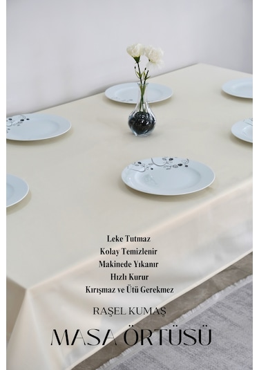 Smooth Masa Örtüsü Sofra Bezi Krem