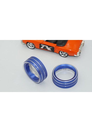 Dk Tuning Mustang 15-21 Ses Açma Düğmeleri Mavi Dekoratif Halkala