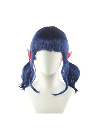 Merinette Uğurböceği Anime Cosplay Mavi Peruk Muvcizevi Uğur Böceği