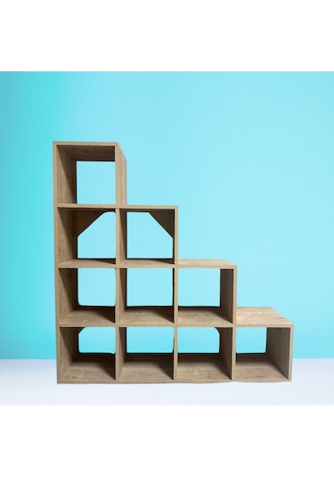 Mukotoys Basamak Raf Kitaplık Mdf 130x130
