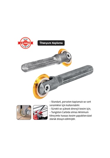 Tomax Granit - Seramik Kesme Elması Saplı 22 Mm Titanium