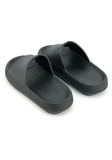 Gezer Yazlık Erkek Eva Banyo Bahçe Islak Zemine Uygun Terlik Siyah