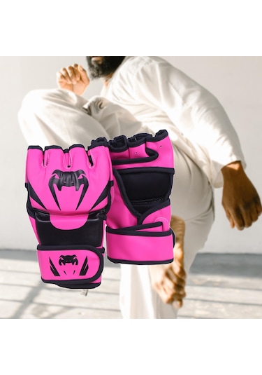 Suntek Mma Eldiven Müsabaka Dişli Su Geçirmez Boks Pembe Pembe