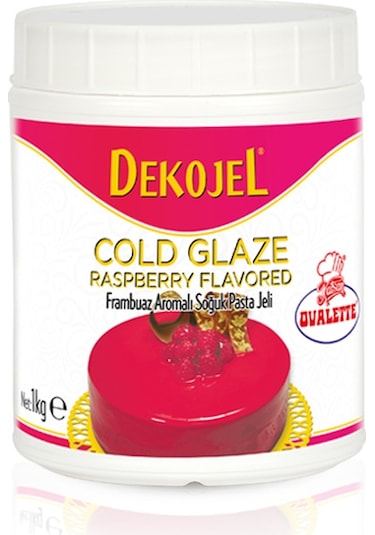 Katsan Ovalette Dekojel Frambuaz Aromalı Soğuk Pasta Jeli 1 KG