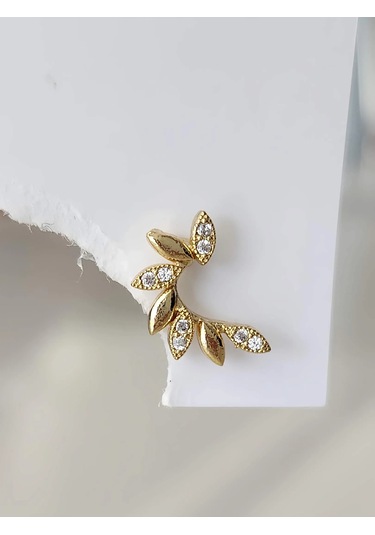 Buğday Başak Arpa Model Kıkırdak Piercing Tragus Helix Altın Gold Renk Küpe Gold
