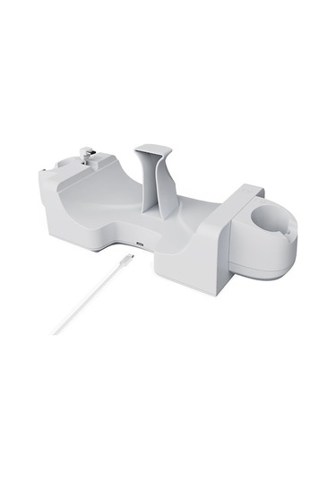 Artfulabode Meta Quest 3 Vr Kask Montajı İçin Led Göstergeli Şarj Tabanı, Gri Beyaz