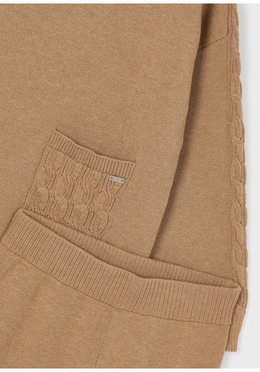 Mayoral Kız Çocuk Triko Pantolon Takım Kahverengi