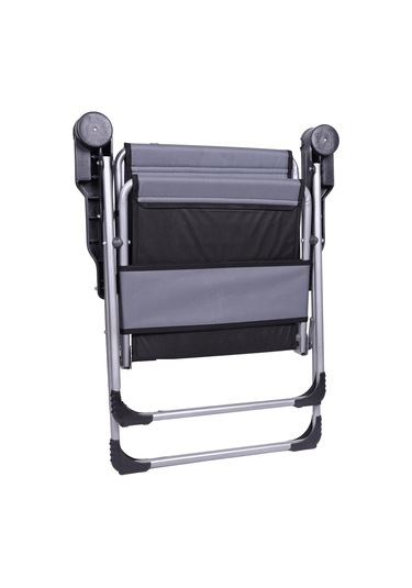 Alin Metal 3''lü Lüks Bardaklı Kamp Sandalyesi Ve Masa Set Gri Gri