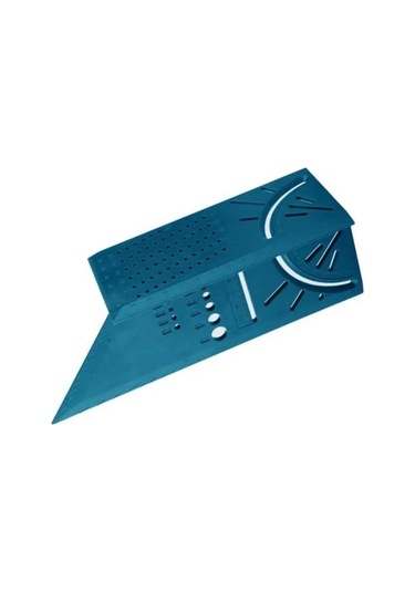Geeksen 200x60mm Çift Ölçekli Plastik Açı Cetveli - Ahşap İşleri Ve İnşaat İçin