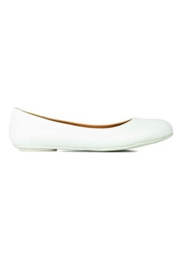 Fitbas 112008 468 Kadın Beyaz Deri Büyük & Küçük Numara Babet Beyaz