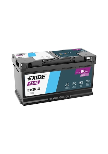 Exide Ek960 12v 96ah 850a Start Stop Agm Akü Üretim Tarihi:2025