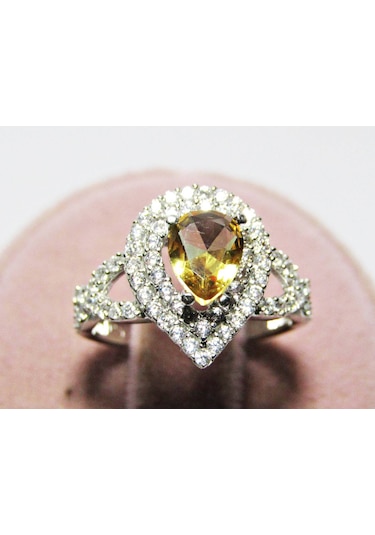 Lilahgümüştr Gümüş Zultanit Damla Taşlı Kadın Yüzük