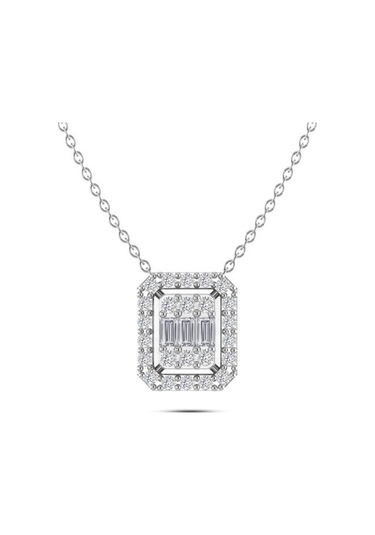 Silvanit Pırlanta 0,15 Karat Pırlanta Baget Kolye