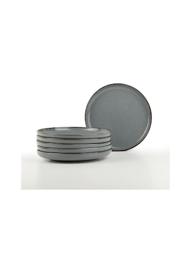 Kütahya Porselen Moderna 6 Parça 19cm Pasta Tabağı Mavi Standart