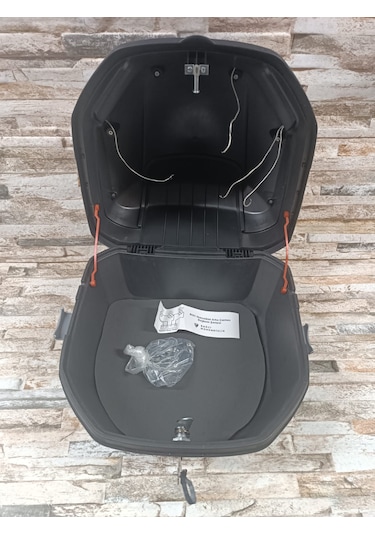 Motosiklet Arka Çanta 33lt Işıklı Stop Sağ Sol Sinyal Nardo Gri