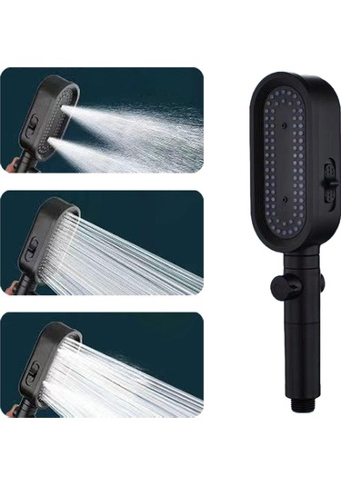 Homyl Filtreli Duş Başlığı Spa Otel Banyosu Için Siyah